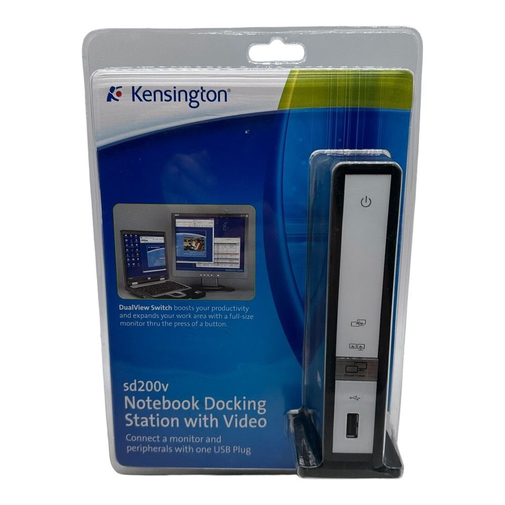 Kensington SD200V Universal Notebook Docking Station with‎ Video - Brand New
